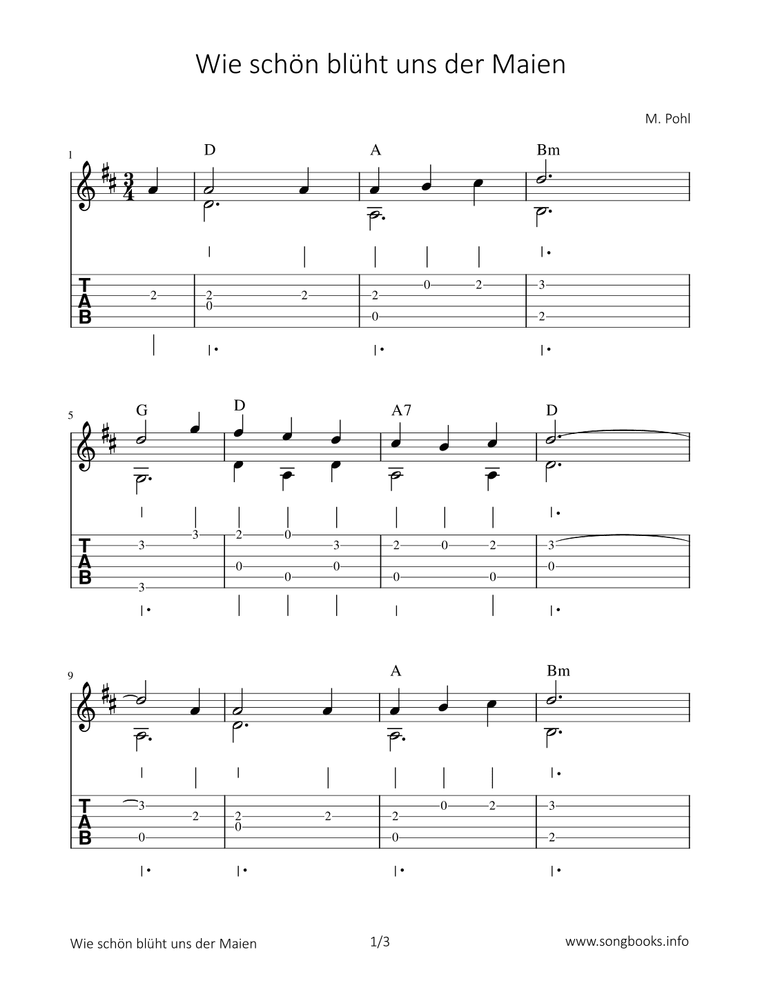 Wie schön blüht uns der Maien (arr. Bettina Schipp)