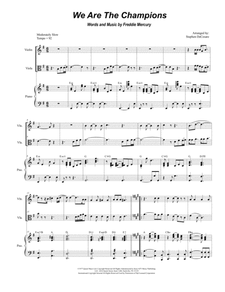 We Are The Champions (arr. Stephen DeCesare)