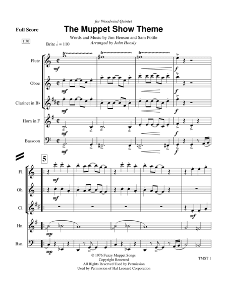 The Muppet Show Theme (arr. John Hoesly)