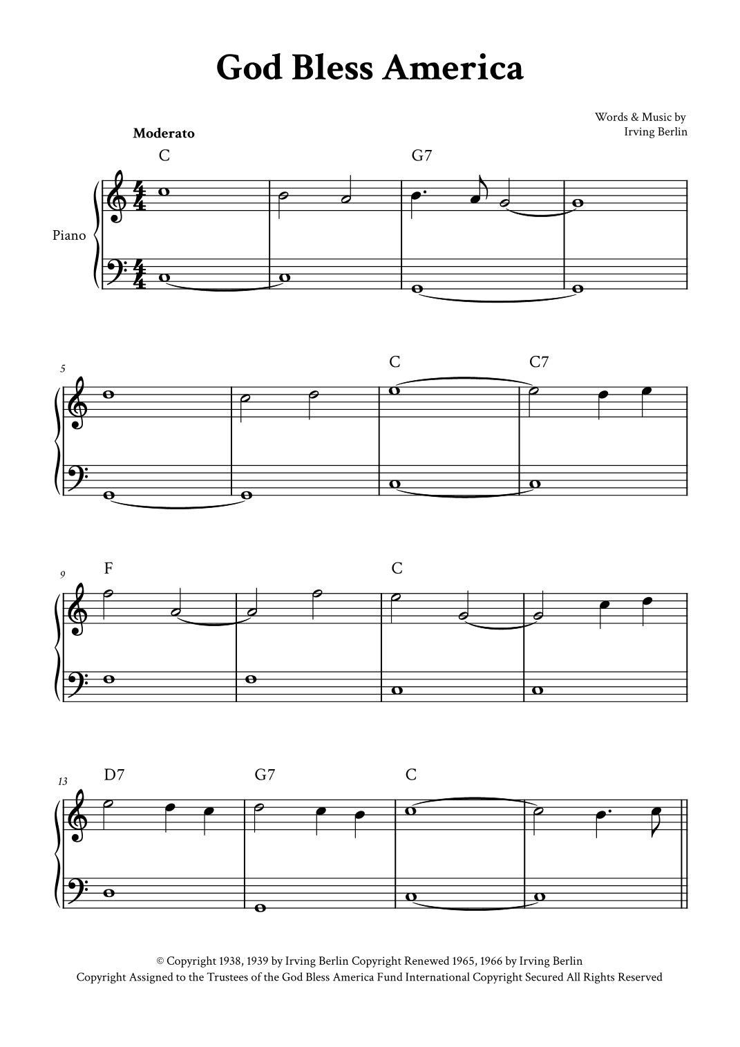 God Bless America ® (arr. Yuri Noronha)