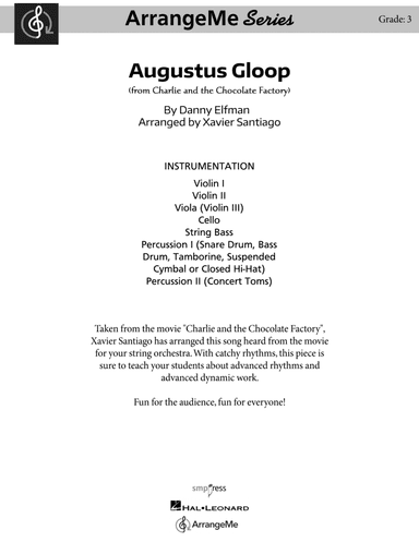 Augustus Gloop (arr. Xavier Santiago)