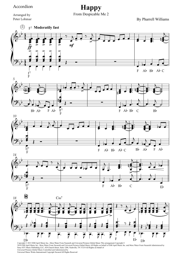 Happy (arr. Peter Lohmar)