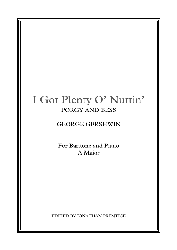 I Got Plenty O' Nuttin'  from PORGY AND BESS ® (arr. Jonathan Prentice)