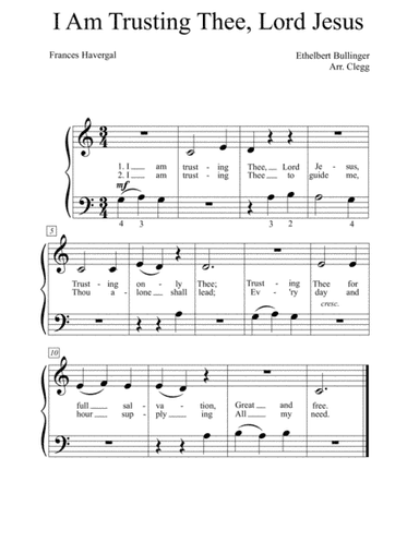 I Am Trusting Thee, Lord Jesus (arr. Colleen D. Clegg)