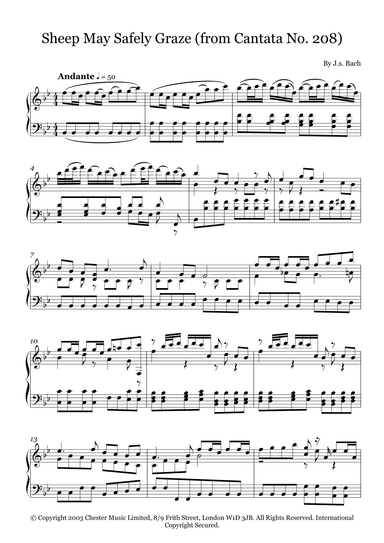 Sheep May Safely Graze (from Cantata No. 208) (arr. Fernanda Moura)