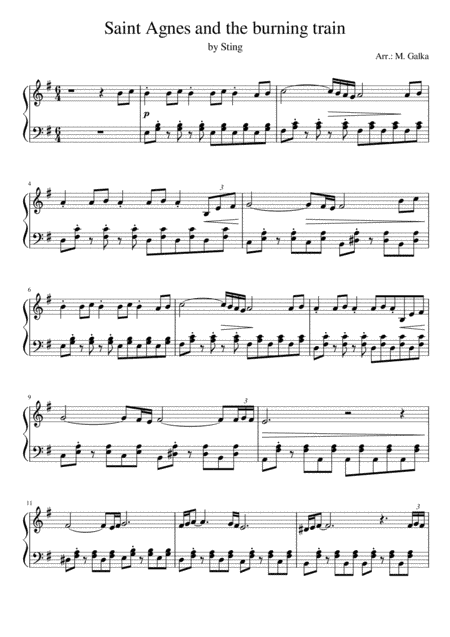Saint Agnes And The Burning Train (arr. M. Galka)