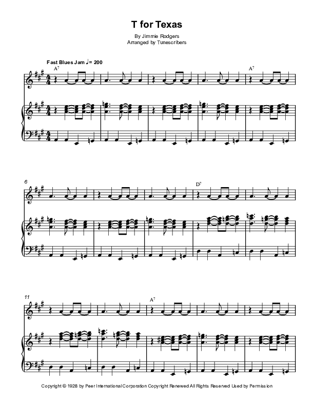 T for Texas (arr. Tunescribers)