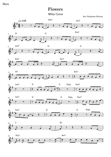 Flowers (arr. Veridiana Oliveira)