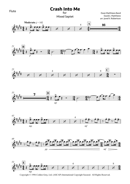 Crash Into Me (arr. Jared V. Robertson)