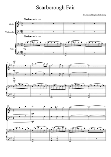 Scarborough Fair - Traditional English Folk Song (Violin and Violoncello Duet) (arr. André Laitano)
