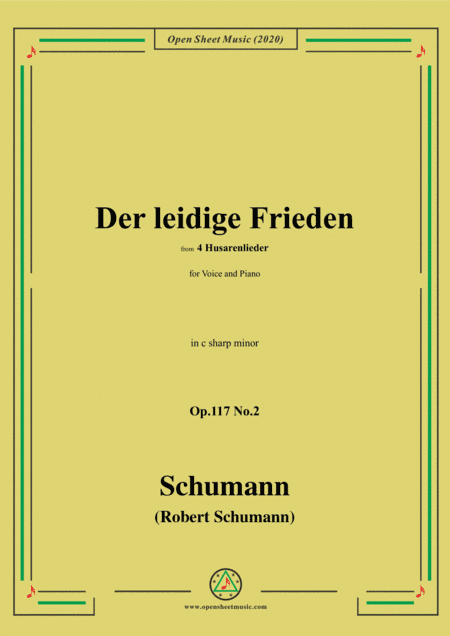 Schumann-Der leidige Frieden,Op.117 No.2,in c sharp minor (arr. MSM)