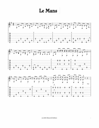 Le Mans (For Fingerstyle Guitar Tuned CGDGAD)