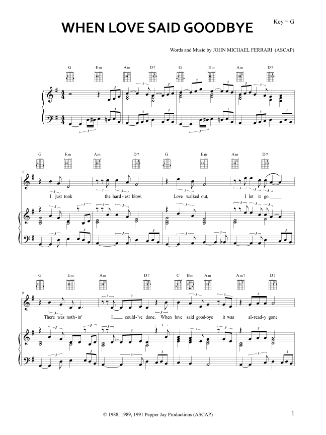 When Love Said Good-bye