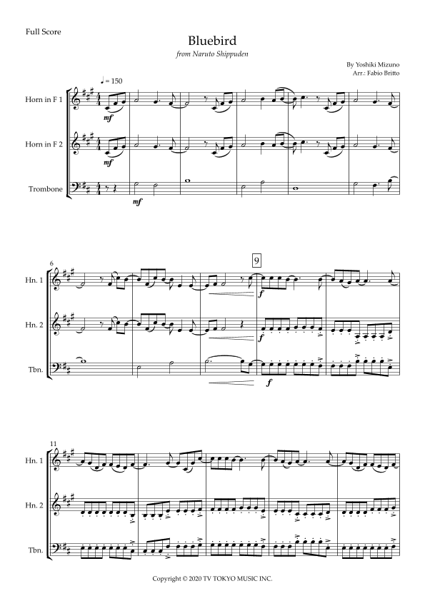 Ikimono Gakari's Blue Bird (arr. Fabio Britto)