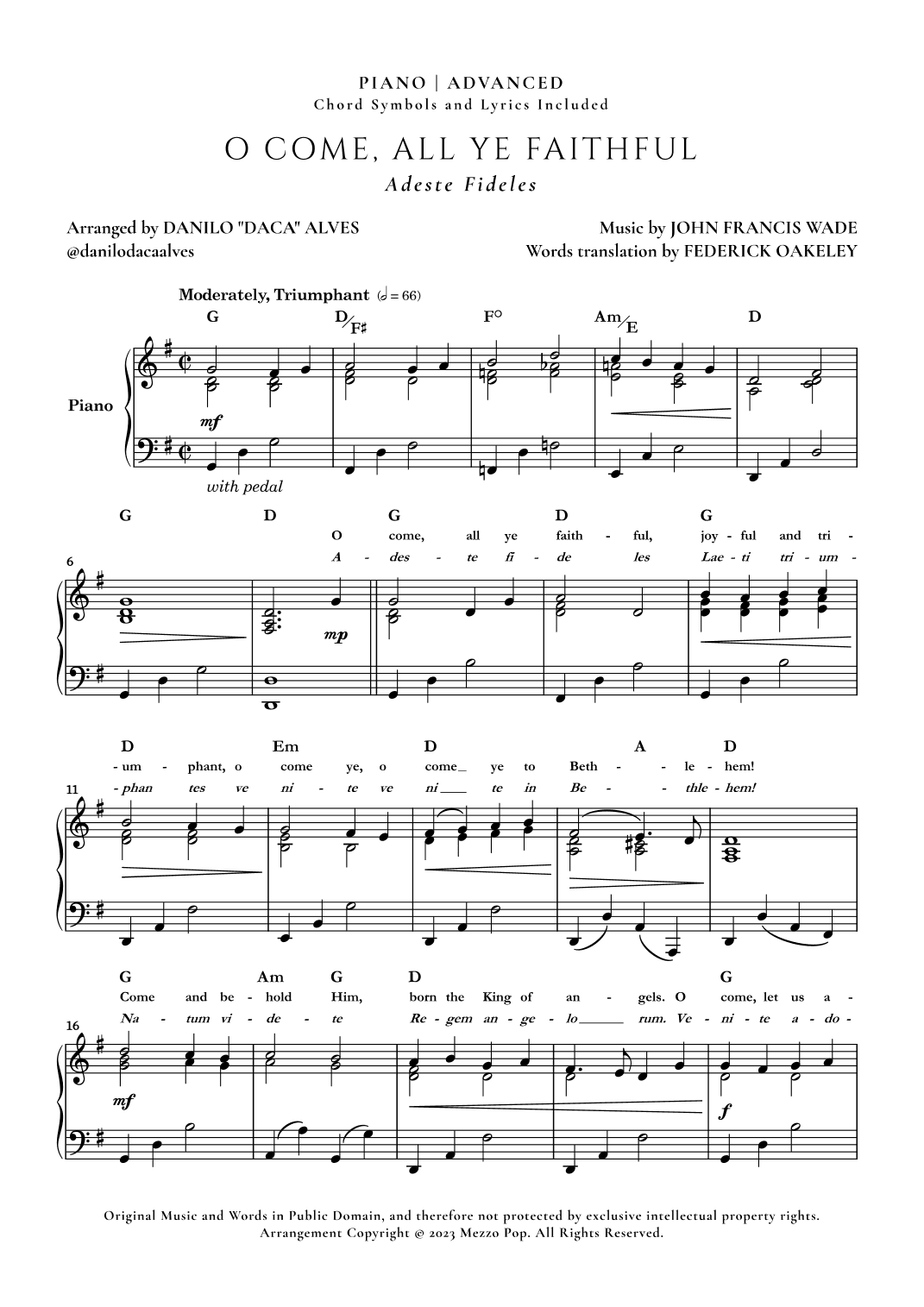 O Come, All Ye Faithful (arr. Danilo "Daca" Alves)