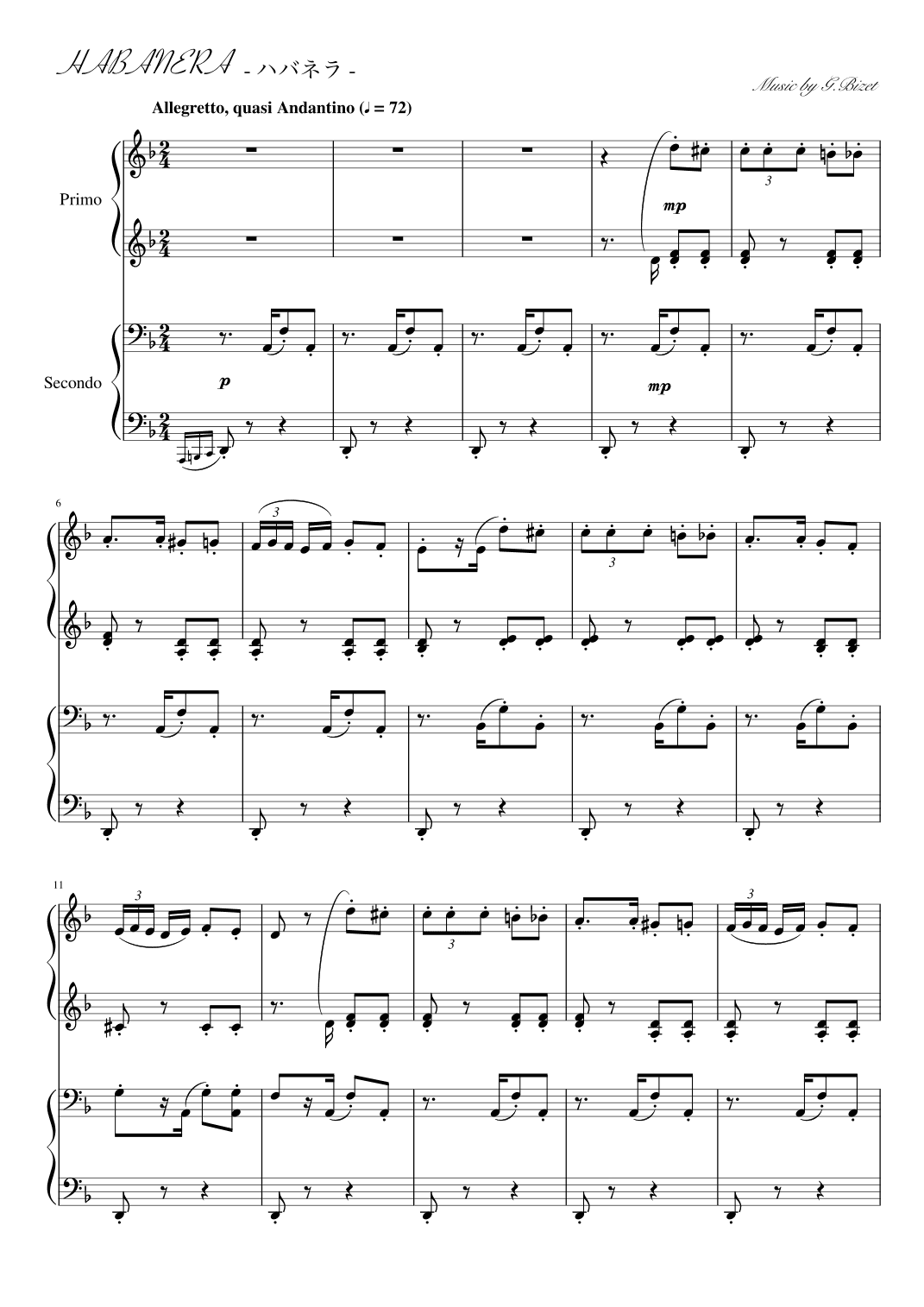 Habanera (arr. pfkaori)