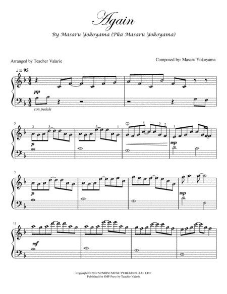 Again From Your Lie In April (arr. Teacher Valarie)