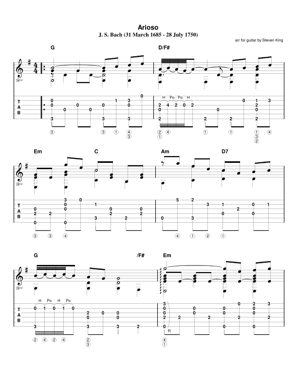 Arioso (arr. Steven King)
