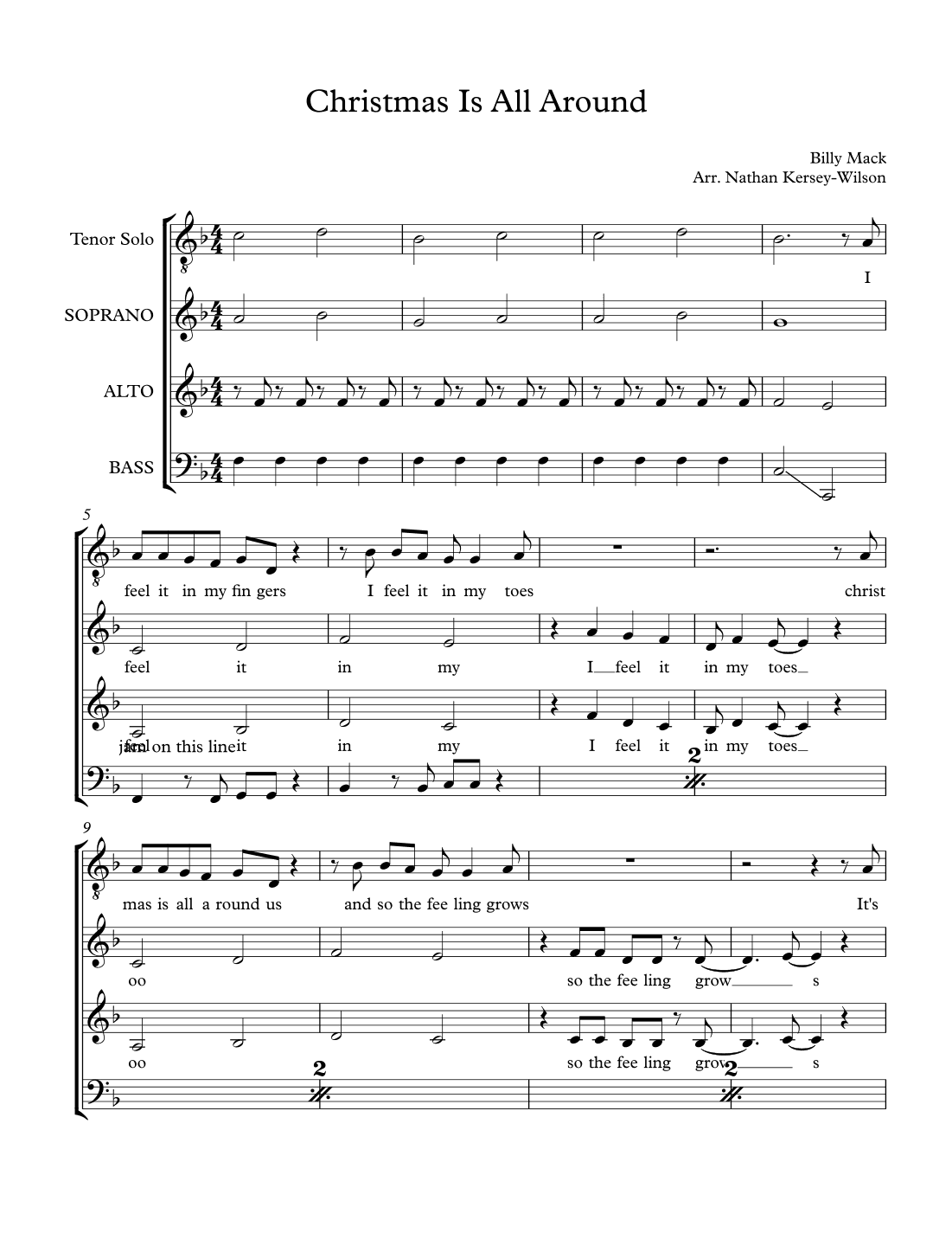 Christmas Is All Around (arr. Nathan Kersey-Wilson)