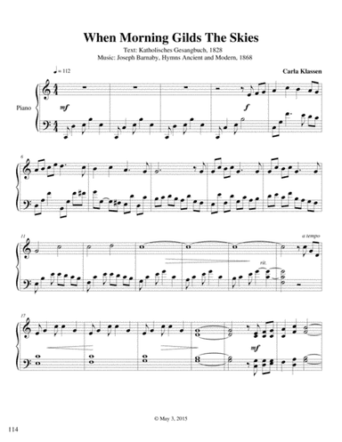 When Morning Gilds The Sky (arr. Carla Klassen)