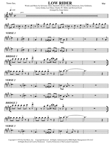 Low Rider (arr. Jorge Juárez)