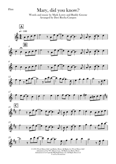 Mary, Did You Know? (arr. Davi Rocha Campos)