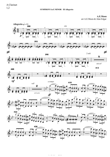 SYMPHONY in E MINOR THIRD MOVEMENT