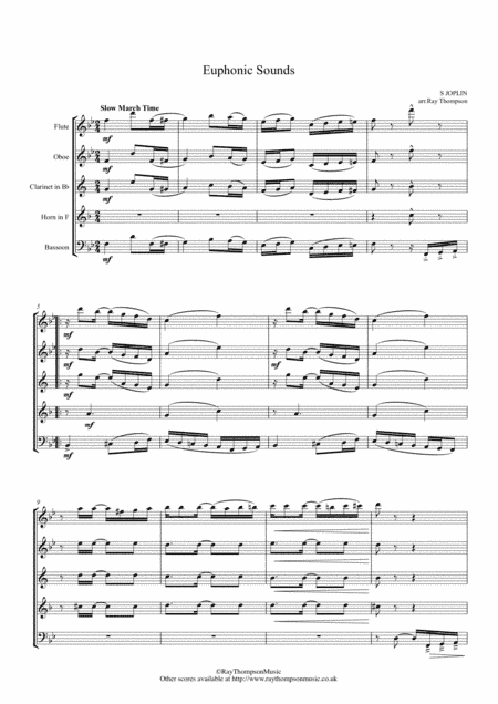 Scott Joplin: Euphonic Sounds - wind quintet (arr. Ray Thompson)