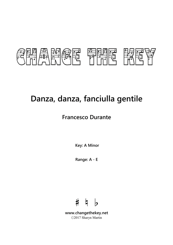 Danza, danza, fanciulla gentile A Minor (arr. S. Martin)
