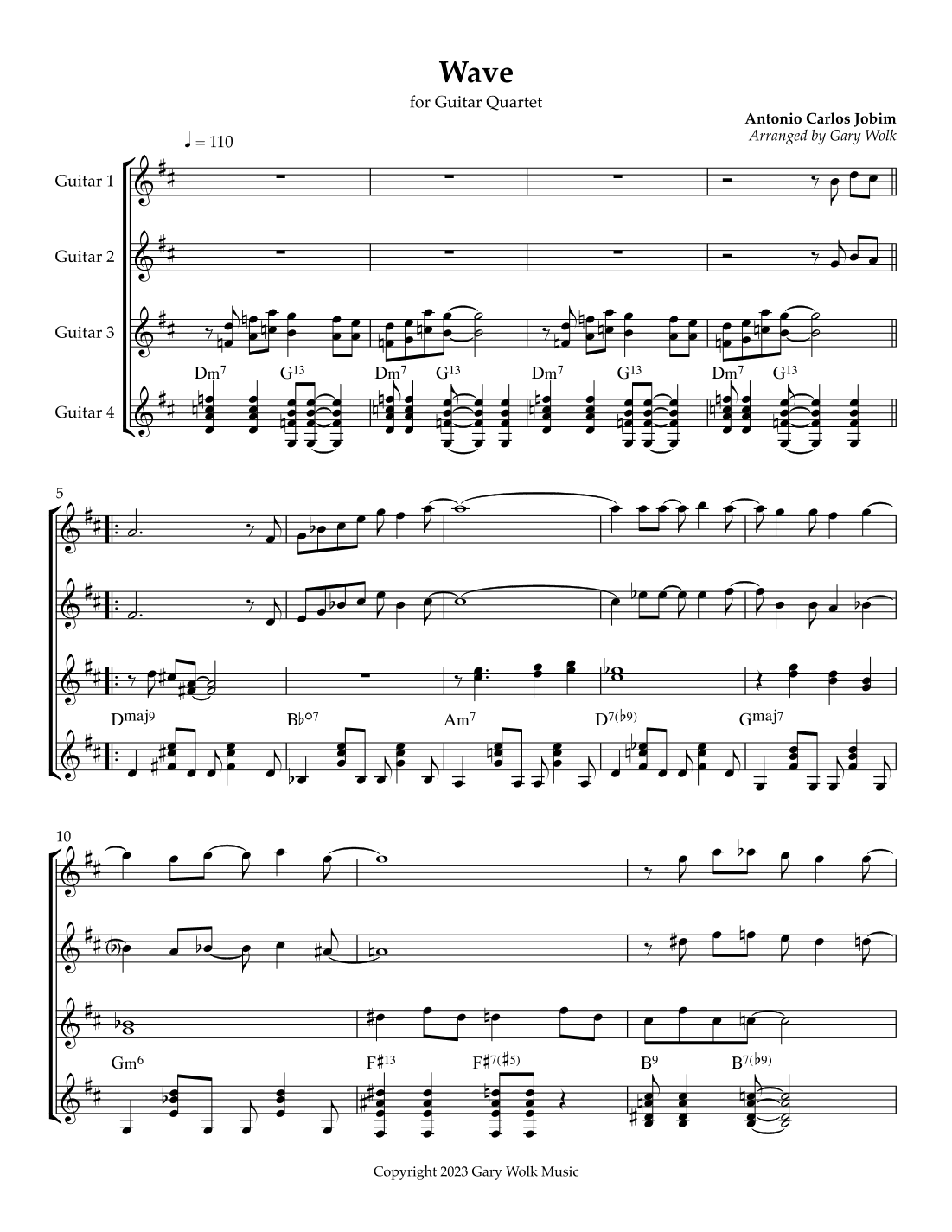 Wave (arr. Gary Wolk)