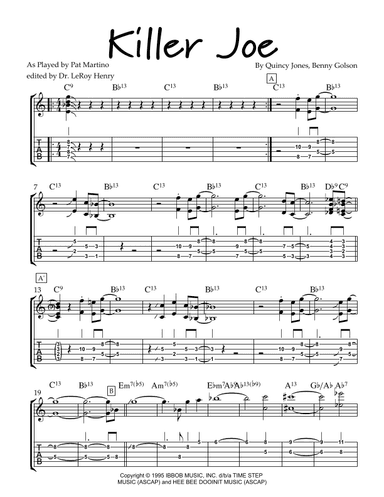 Cool Joe, Mean Joe (killer Joe) (arr. edited by LeRoy Henry)