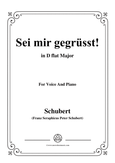 Schubert-Sei mir gegrüsst!,Op.20 No.1,in D flat Major,for Voice&Piano (arr. MSM)