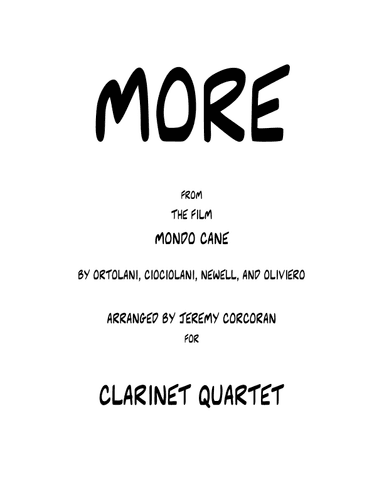 More (ti Guarderò Nel Cuore) (arr. Jeremy Corcoran)