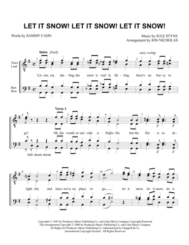 Let It Snow! Let It Snow! Let It Snow! (arr. Jon Nicholas)