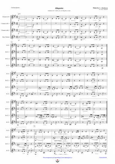 Allegretto (Beethoven: Symphony No.7, mov. II, excerpt) (arr. Josef STASTNY)