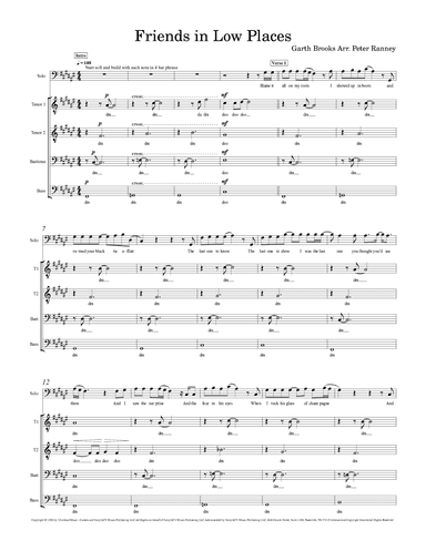 Friends In Low Places (arr. Peter Ranney)