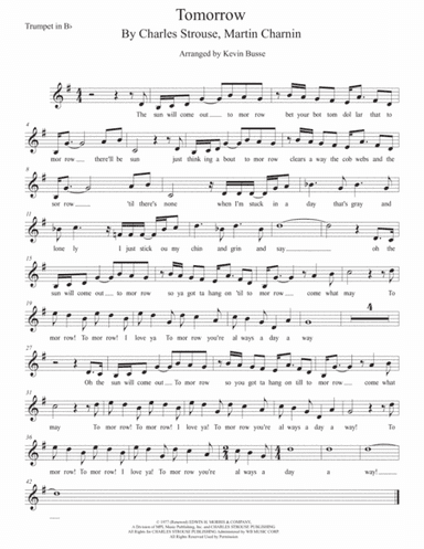 Tomorrow (arr. Kevin Busse)