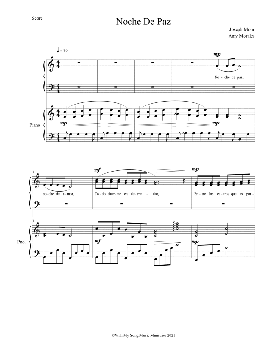 Noche De Paz (Spanish) SAB (arr. Amy Morales)