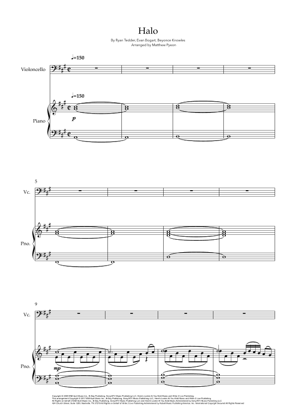 Halo (arr. Matthew pyeon)