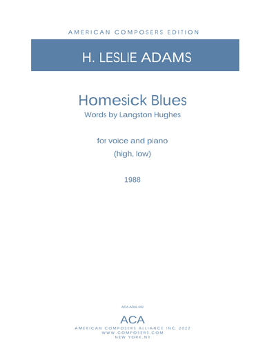 [Adams] Homesick Blues (from The Wider View)