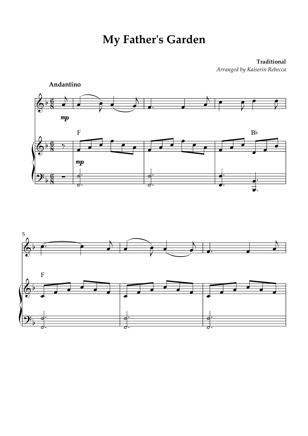 My Father's Garden (arr. Kaiserin Rebecca)