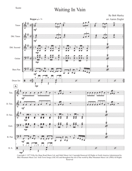 Waiting In Vain (arr. Aaron Ziegler)