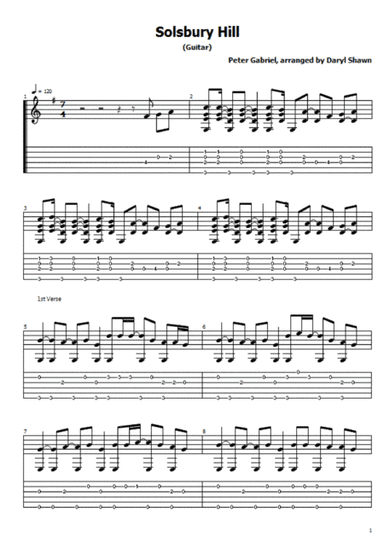 Solsbury Hill (arr. Daryl Shawn)