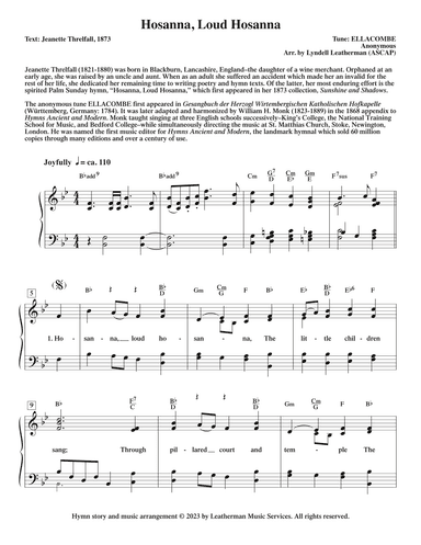 Hosanna, Loud Hosanna (arr. Lyndell Leatherman)