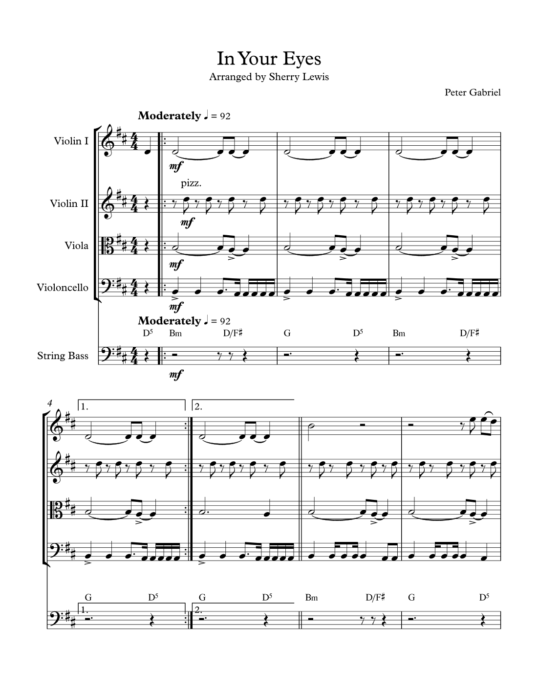 In Your Eyes (arr. Sherry Lewis)