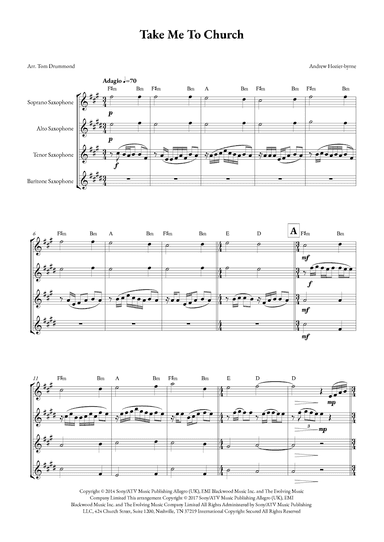 Take Me To Church (arr. Tom Drummond)