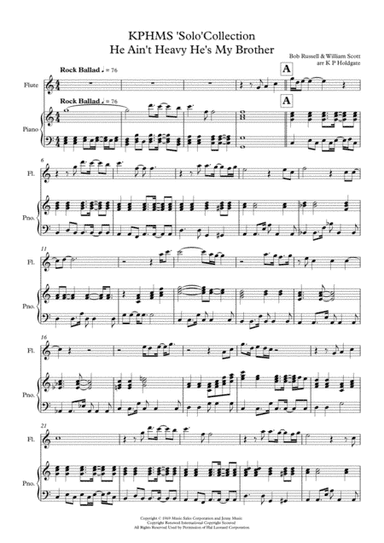 He Ain't Heavy, He's My Brother (arr. Kevin P Holdgate)