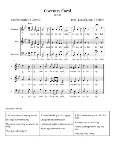 Coventry Carol (arr. Patrick Volker)