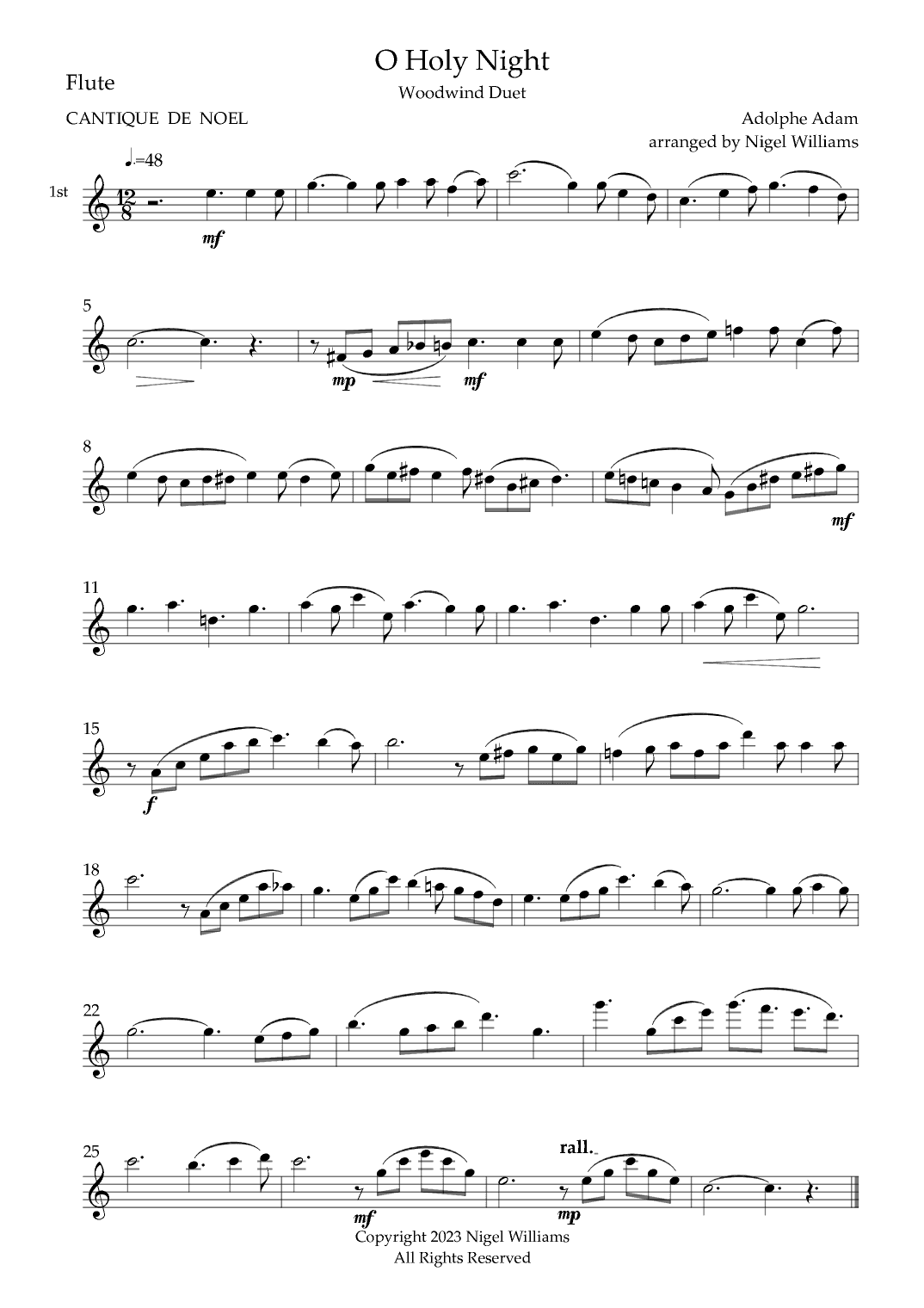 O Holy Night (arr. Nigel Williams)