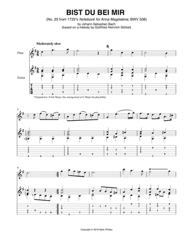 Bist du bei mir (BWV 508) (arr. Mark Phillips)